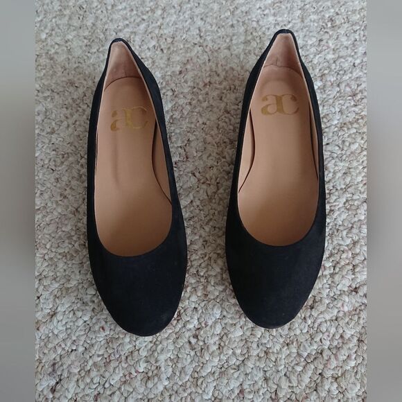 AC Andrea Carrano BABY BLACK SUEDE flat size 36.5 - Picture 2 of 12